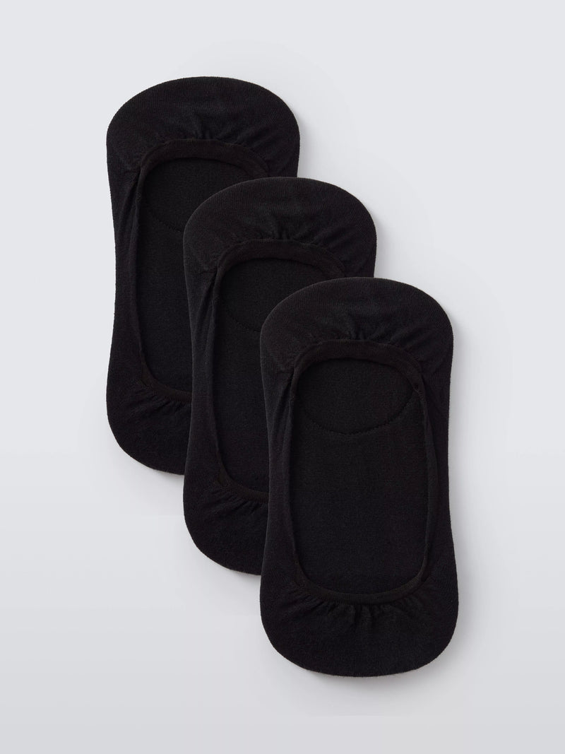 John Lewis padded trainer liner socks pack of 3, imported from the UK