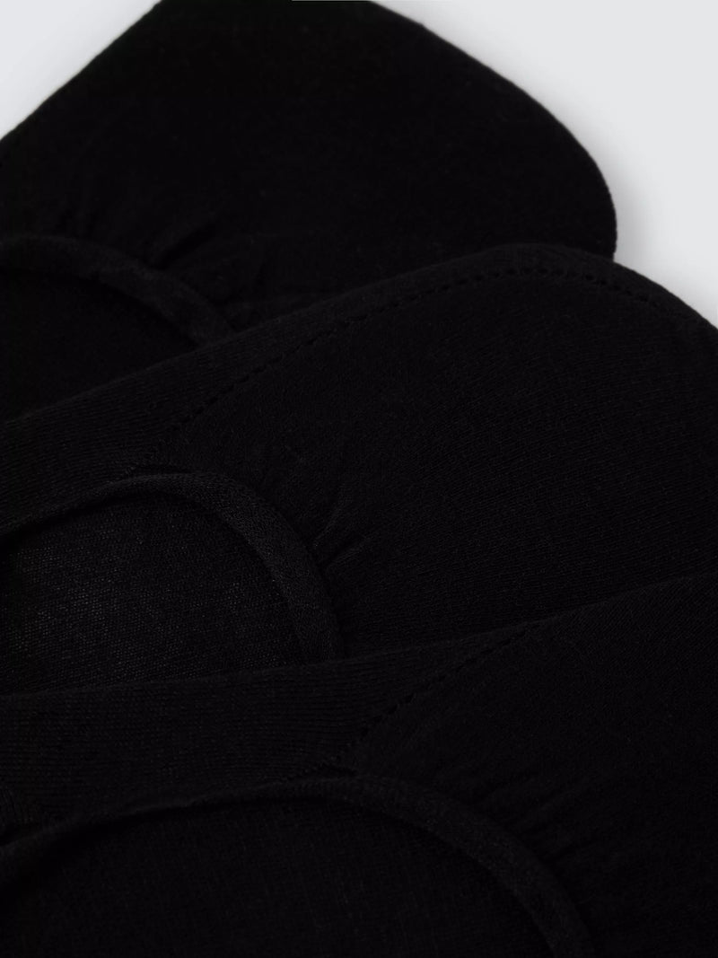John Lewis invisible trainer liner socks pack of 3 black - British product