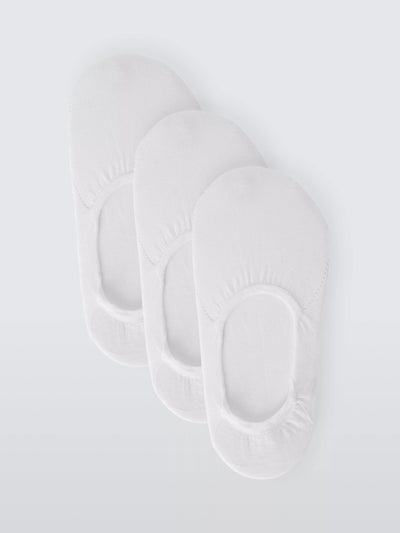 John Lewis John Lewis Invisible Trainer Liner Socks, Pack of 3- Buy online at McGrocer