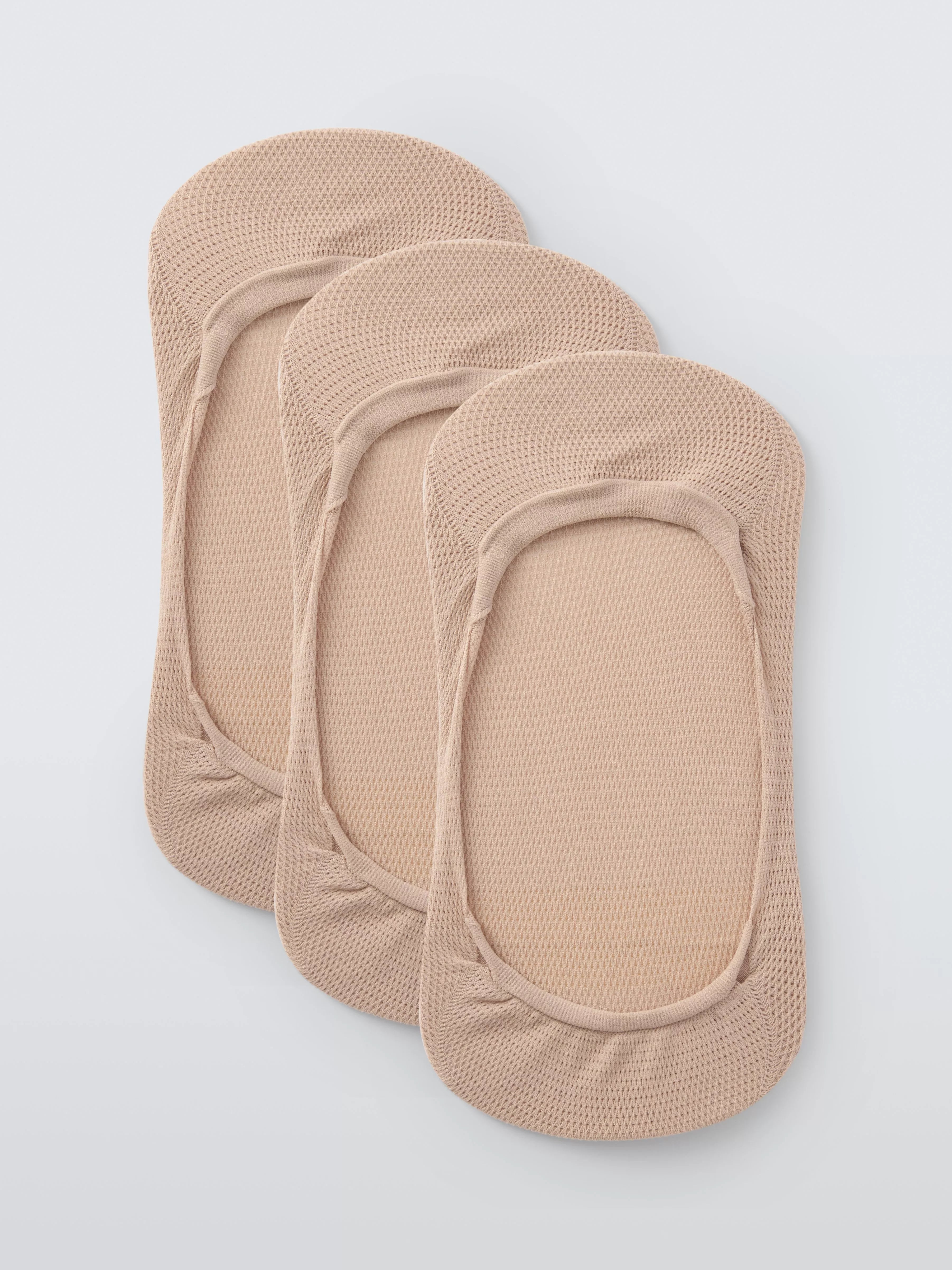 John Lewis Micro Mesh Liner Socks (Pack of 3)