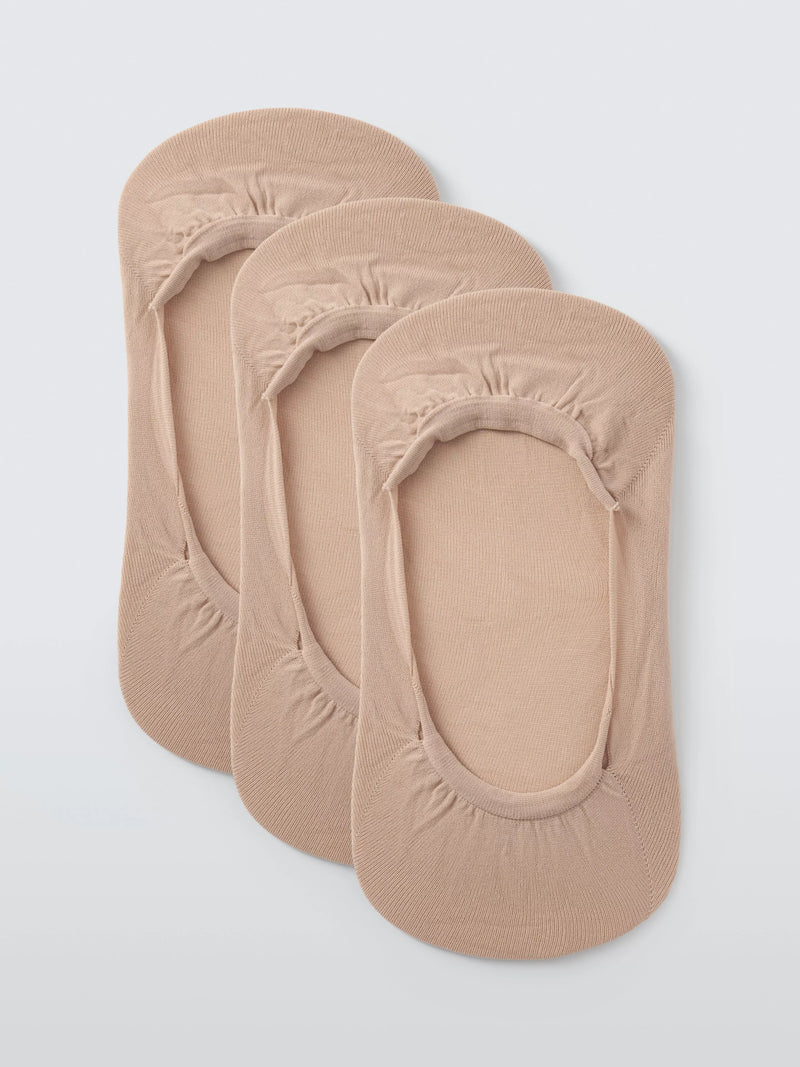 John Lewis Microfibre Liner Socks Pack of 3