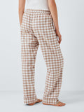John Lewis brushed cotton gingham pyjama bottoms in Ivory/Toffee, UK version