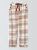 John Lewis brushed cotton gingham pyjama bottoms in Ivory/Toffee, UK version
