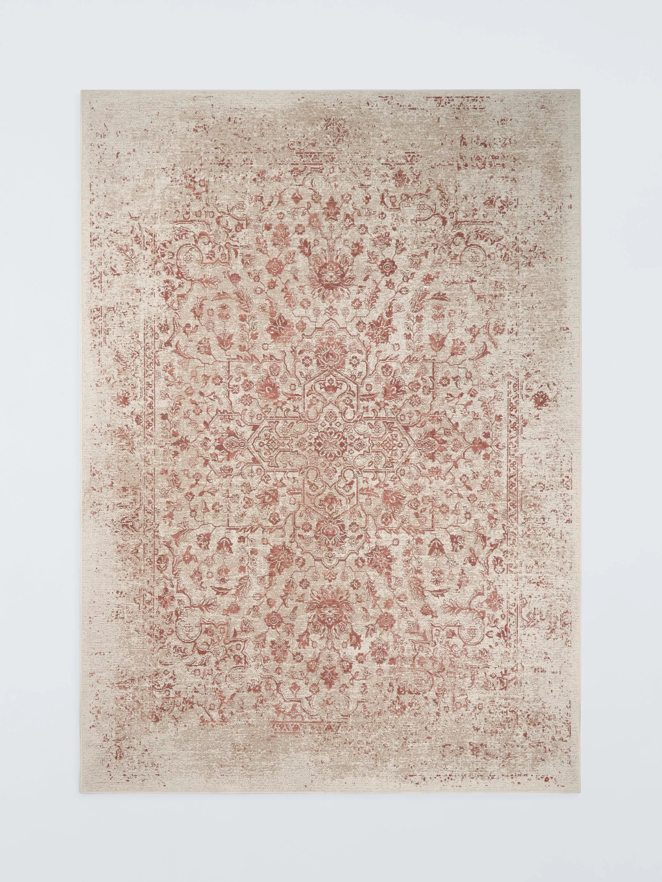 John Lewis Antigua floral medallion rug red 125x180cm - British product