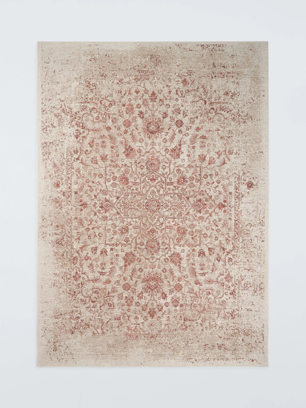 John Lewis Antigua floral medallion rug red 125x180cm - British product