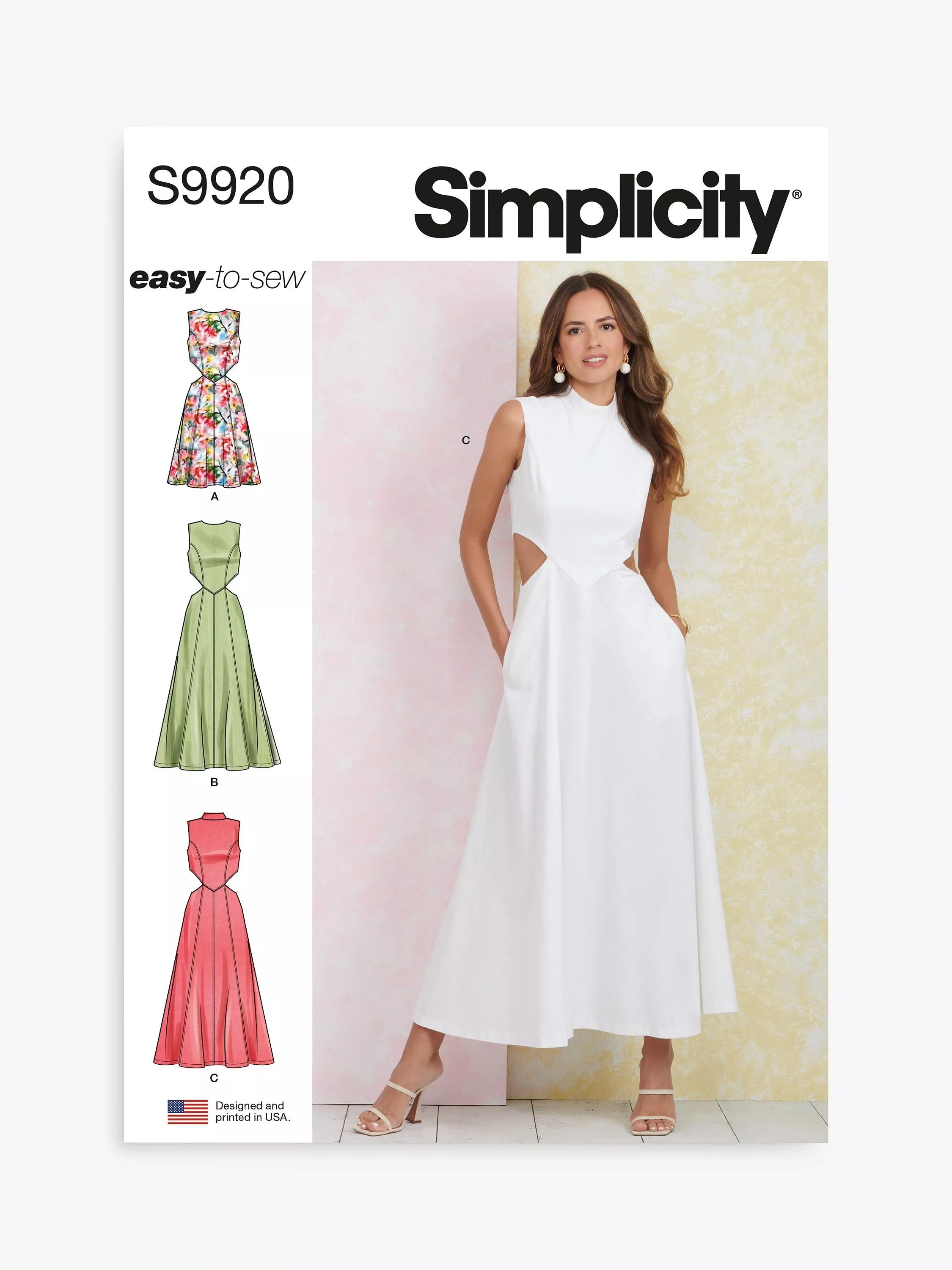 Simplicity misses dresses sewing pattern SS9920 - British product