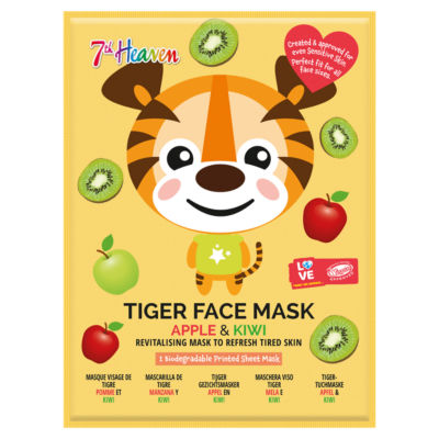 Mascarilla facial de manzana y kiwi Tiger de 7th Heaven - Producto británico