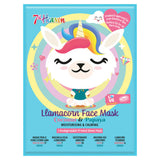 7th Heaven sheet mask Coconut & Papaya Llamacorn, UK version
