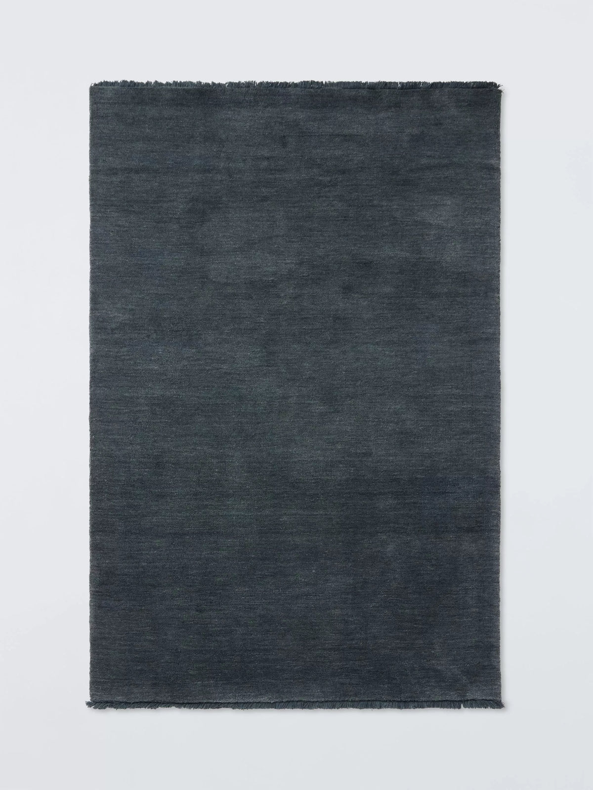 John Lewis Plain Hand Woven New Zealand Pure Wool Rug, Blue, L240 x W170cm