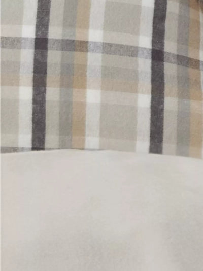 Soft Brushed Cotton Check Duvet Cover Set with Pillowcases