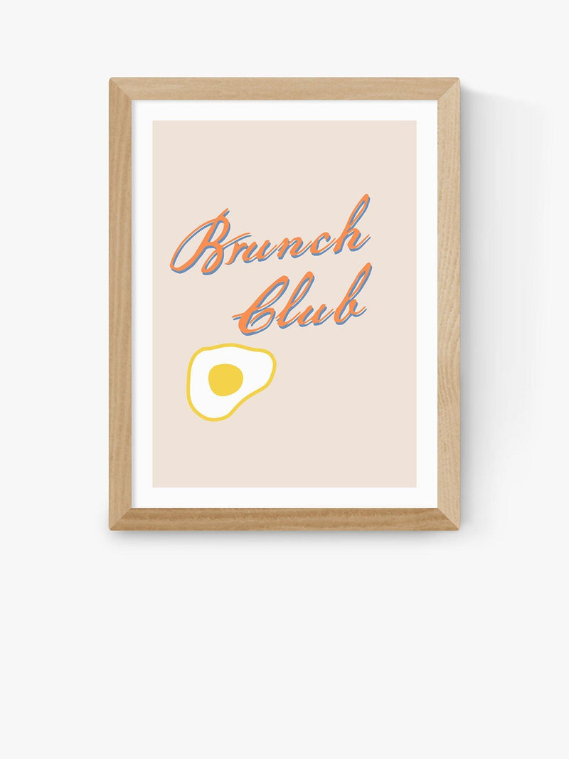 EAST END PRINTS Brunch Club framed print 60x80cm, imported from the UK