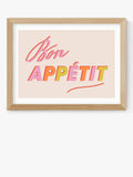 EAST END PRINTS framed bon appetit typographic print 40x50cm, UK version