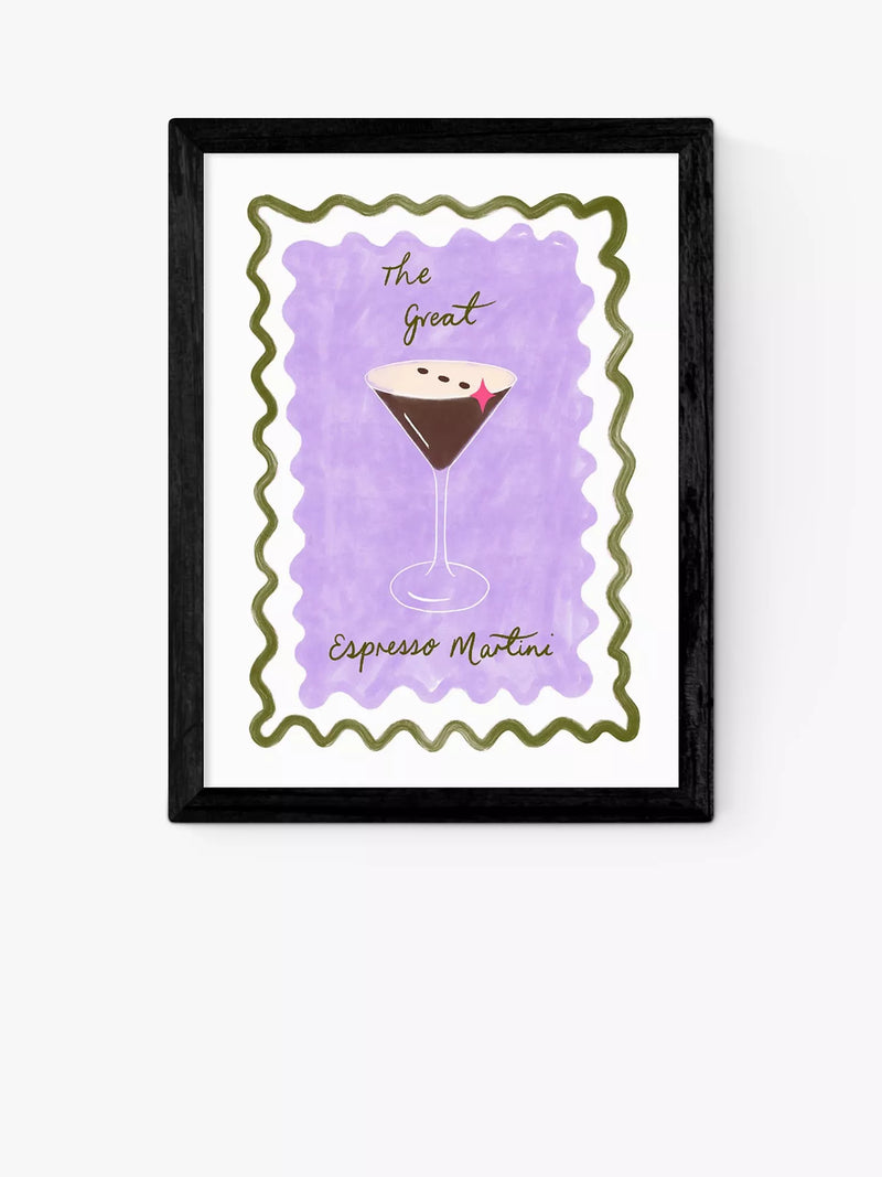 EAST END PRINTS Emmy Lupin Studio 'Espresso Martini' Framed Print 60x80cm