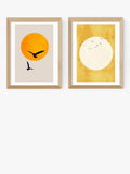 EAST END PRINTS Kubistika golden sun framed print set - British product
