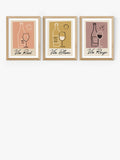 EAST END PRINTS Vino framed print set 30x40cm, imported from the UK