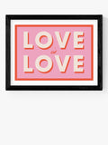 EAST END PRINTS Love is Love gerahmter Druck 40x50cm, UK-Version