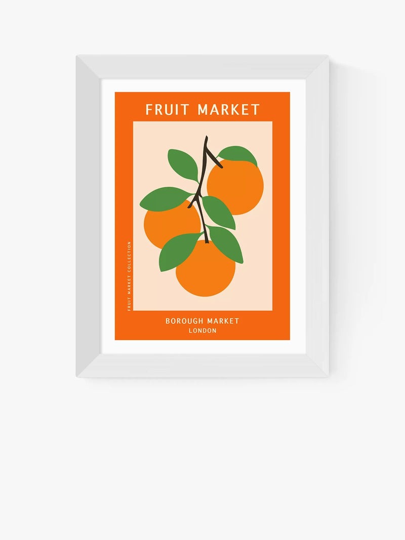 EAST END PRINTS Borough Market fruit framed print 30x40cm - British product