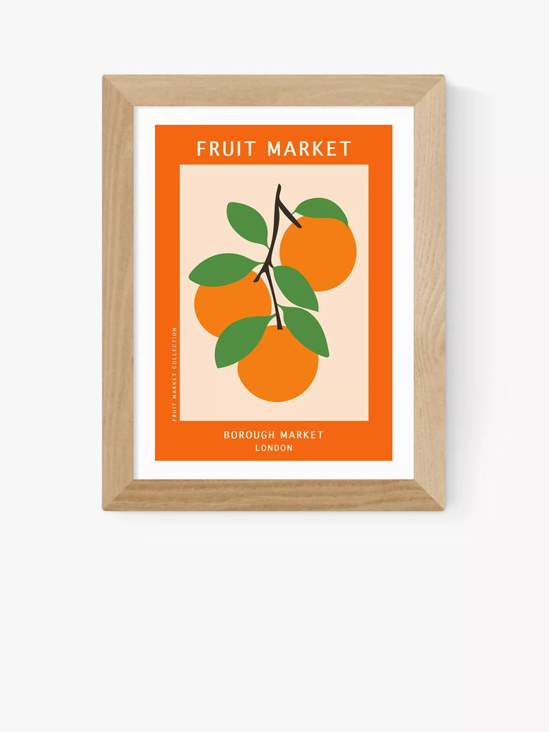 EAST END PRINTS Luxe Poster Co. Borough Market Fruit Framed Print 30x40cm