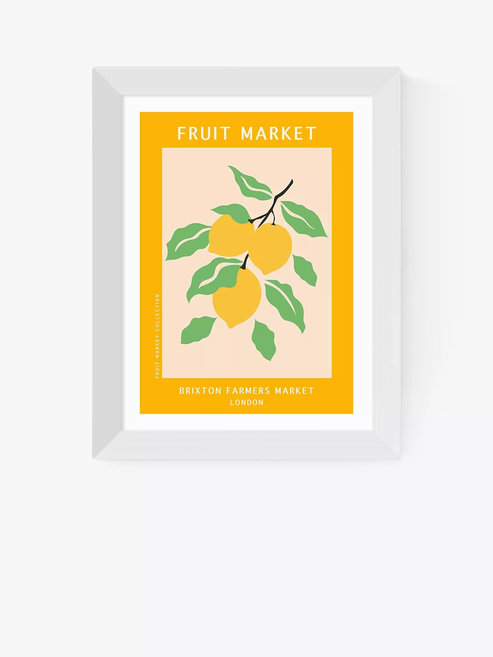 EAST END PRINTS Luxe Poster Co. Brixton Farmers Market Framed Print 30x40cm
