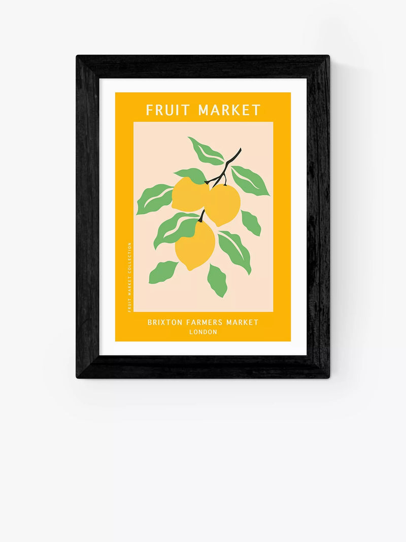 EAST END PRINTS Luxe Poster Co. Brixton Farmers Market Framed Print 30x40cm