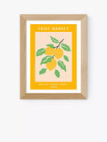 EAST END PRINTS Brixton Farmers Market framed print 30x40cm, imported from the UK