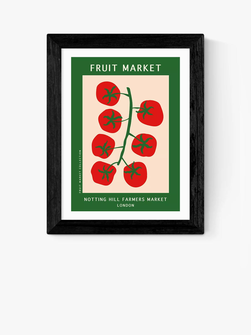 EAST END PRINTS Luxe Poster Co. Notting Hill Farmers Market gerahmter Druck 25x30cm