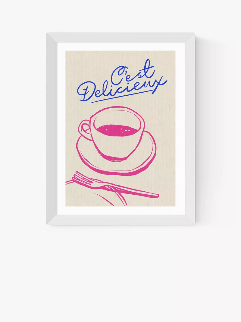 EAST END PRINTS SimplyExtraJordanary C'est Delicieux Framed Print