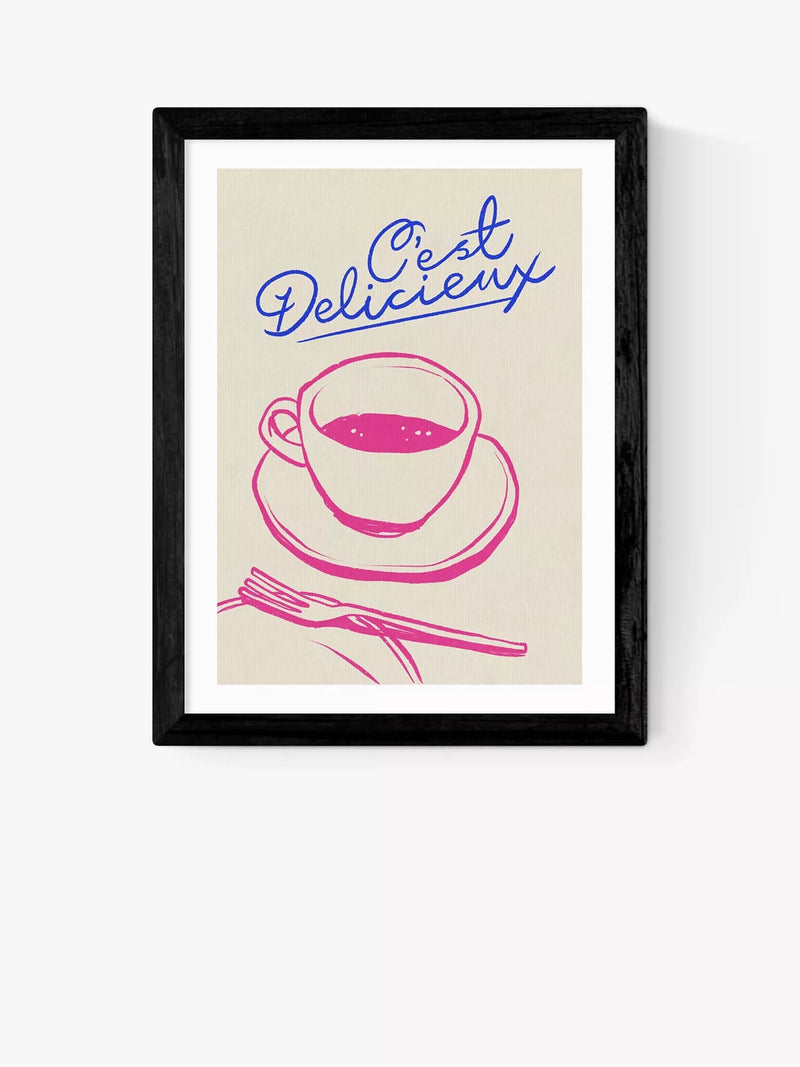EAST END PRINTS C'est Delicieux framed print - British product