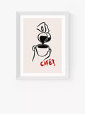 EAST END PRINTS SimplyExtraJordanary 'Cafe' Framed Print - Oak Frame 43.4 x 33.4cm