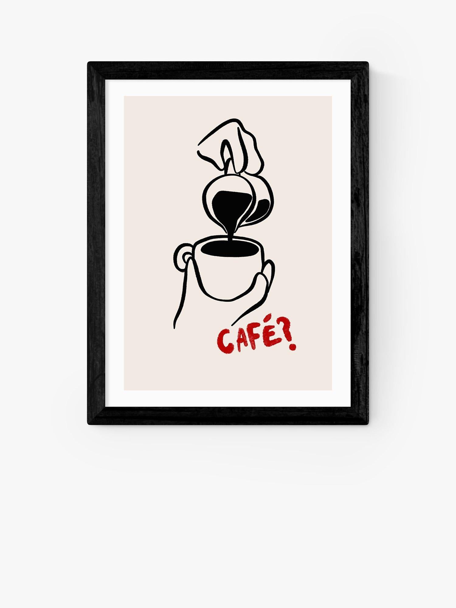 East End Prints Cafe Framed Print 40x50cm - British product