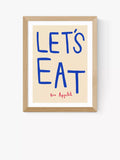 East End Prints SimplyExtraJordanary 'Let's Eat' Framed Print 30x40cm