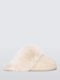 Microsuede Fluffy Faux Fur Mule Slippers