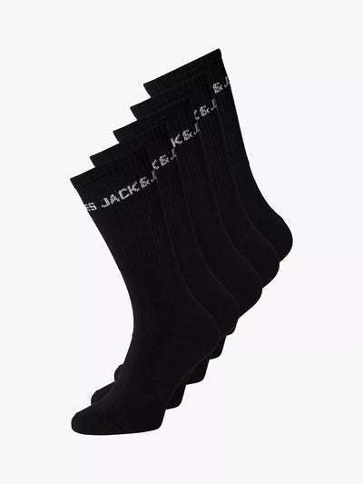 John Lewis Jack & Jones Kids' Tennis Socks Pack of 5 Black- Buy online at McGrocer
