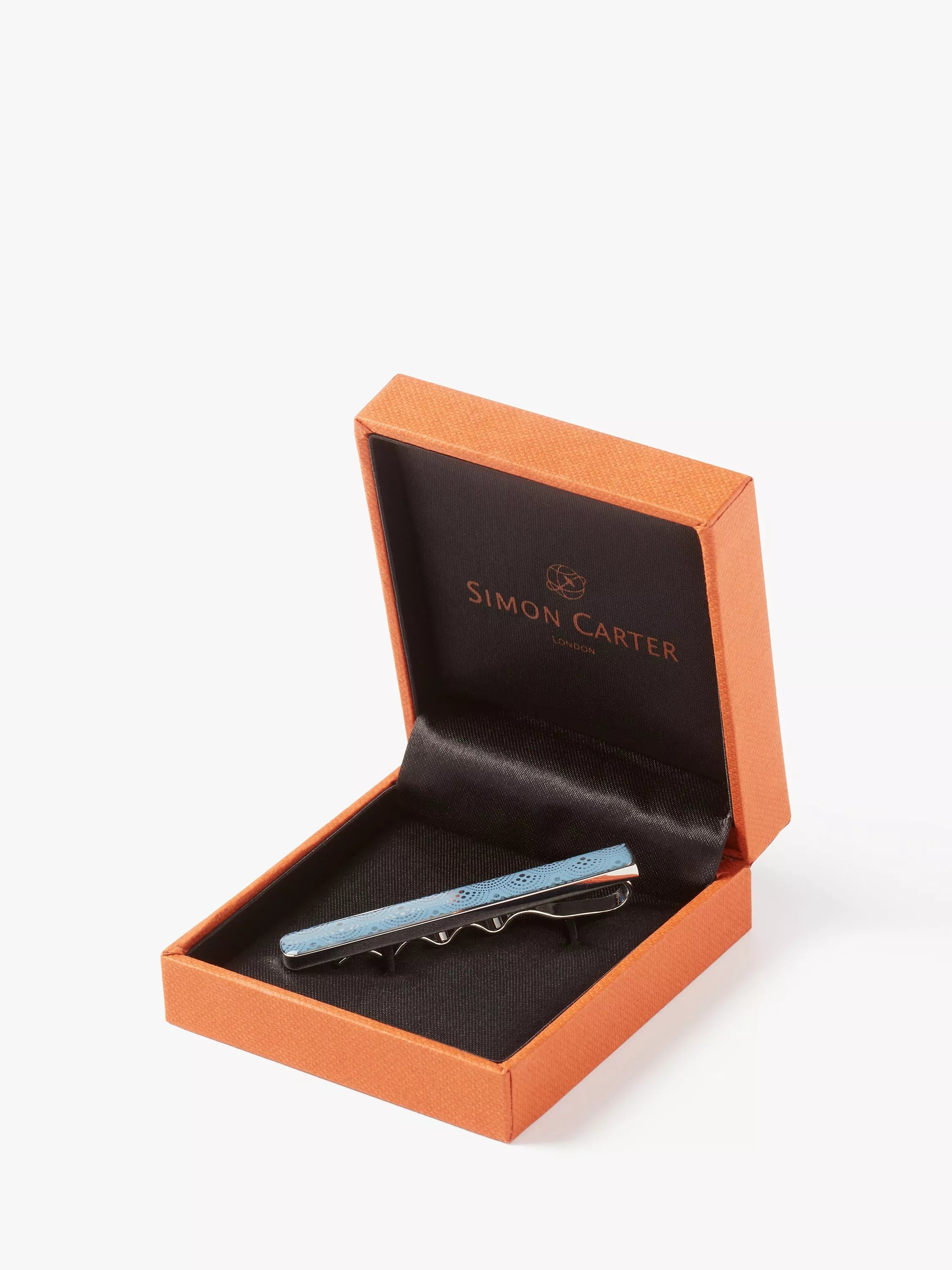 Simon Carter Brio tie slide light blue (British brand)