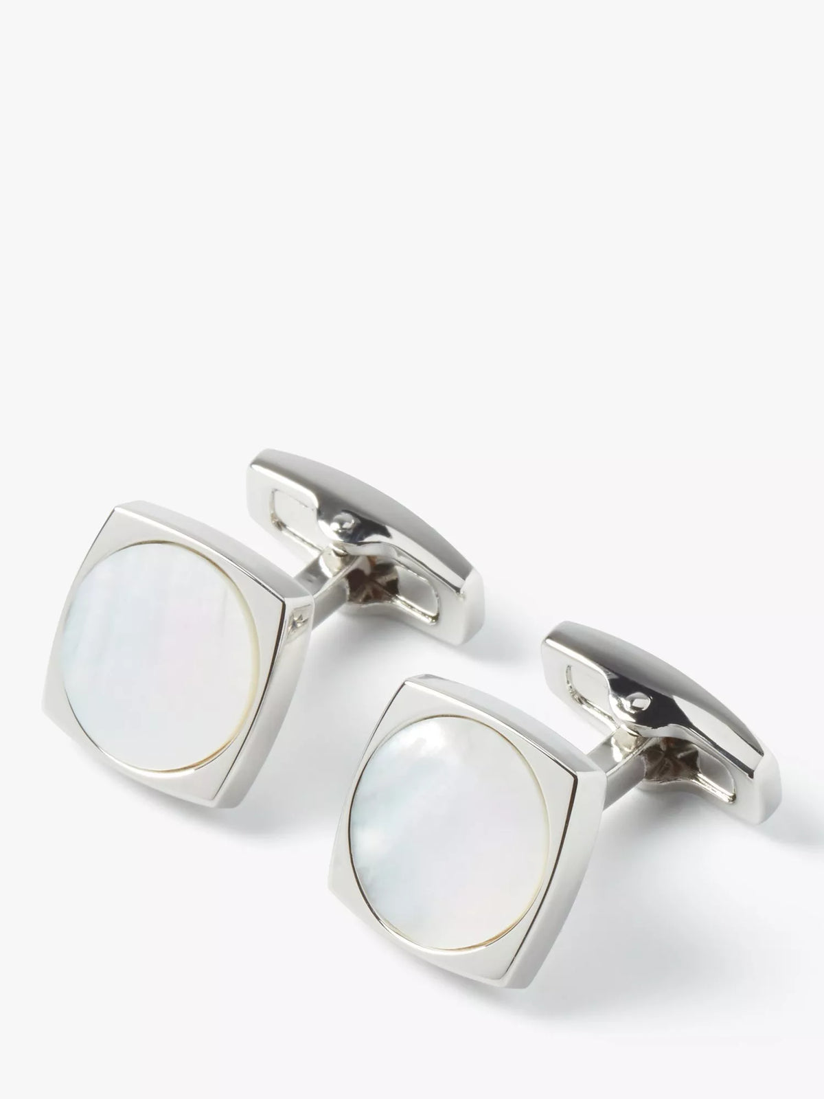 Simon Carter Largo mother of pearl cufflinks natural white, UK version