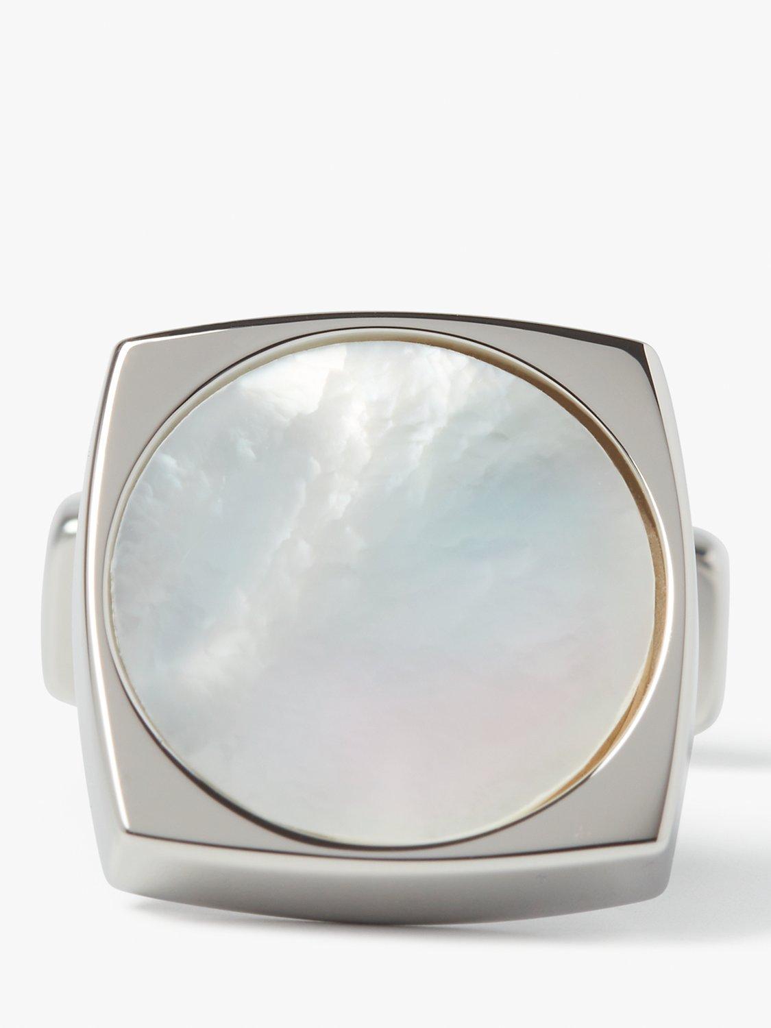 Simon Carter Largo mother of pearl cufflinks natural white, UK version