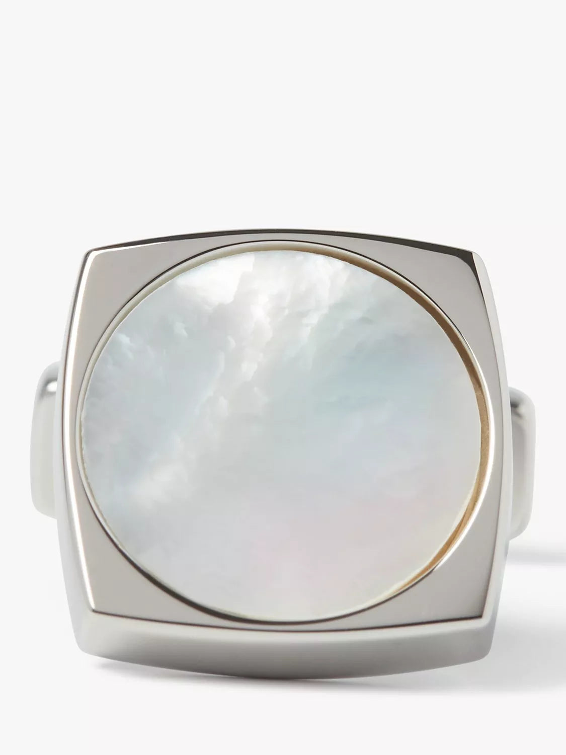 Simon Carter Largo mother of pearl cufflinks natural white, UK version