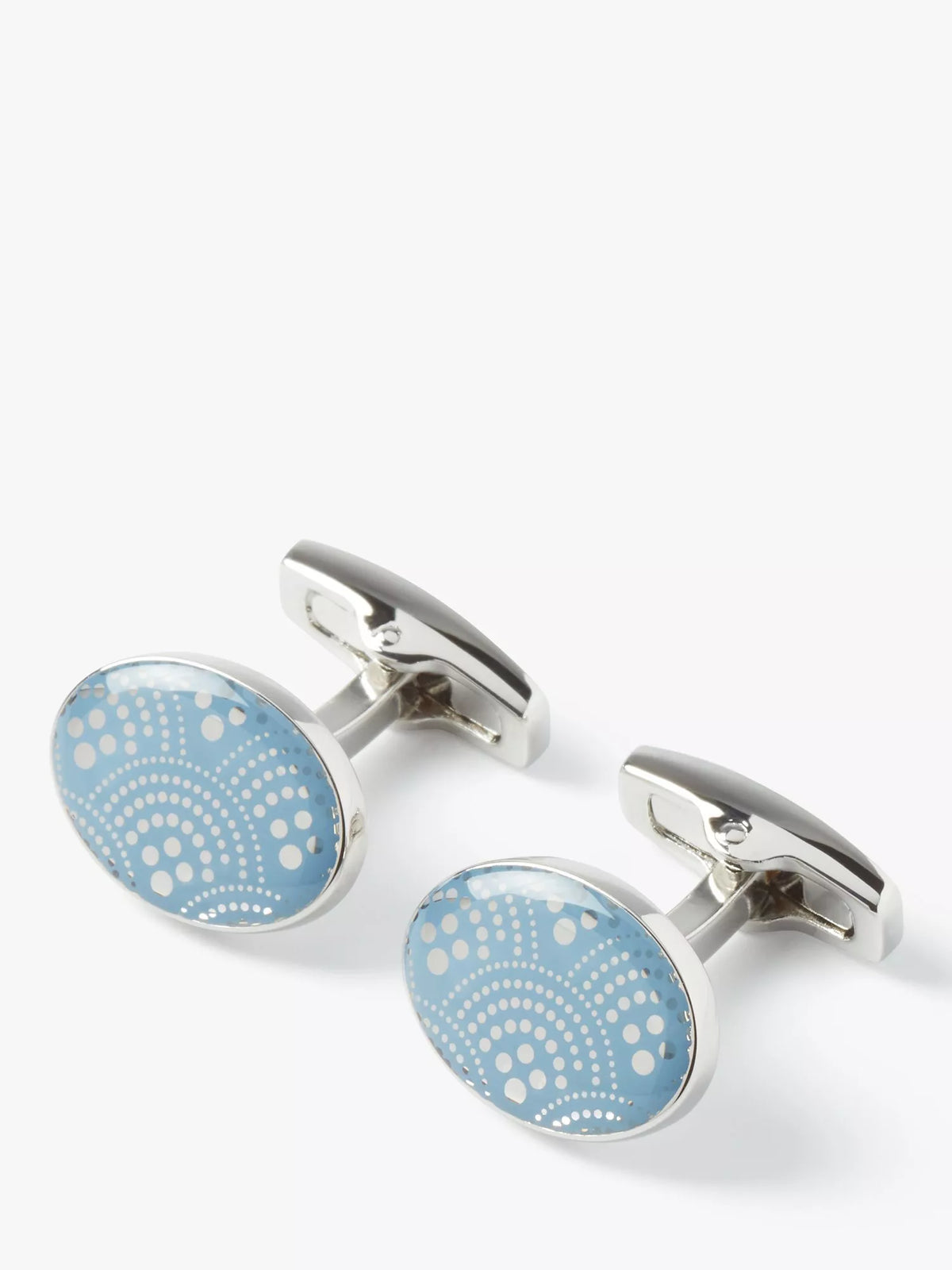 Simon Carter Brio cufflinks light blue enamel, imported from the UK