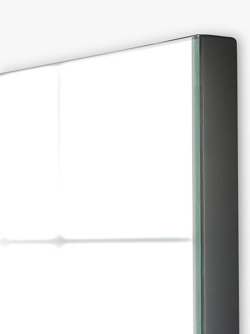 Yearn rectangular wood frame wall mirror, 100x70cm - British product