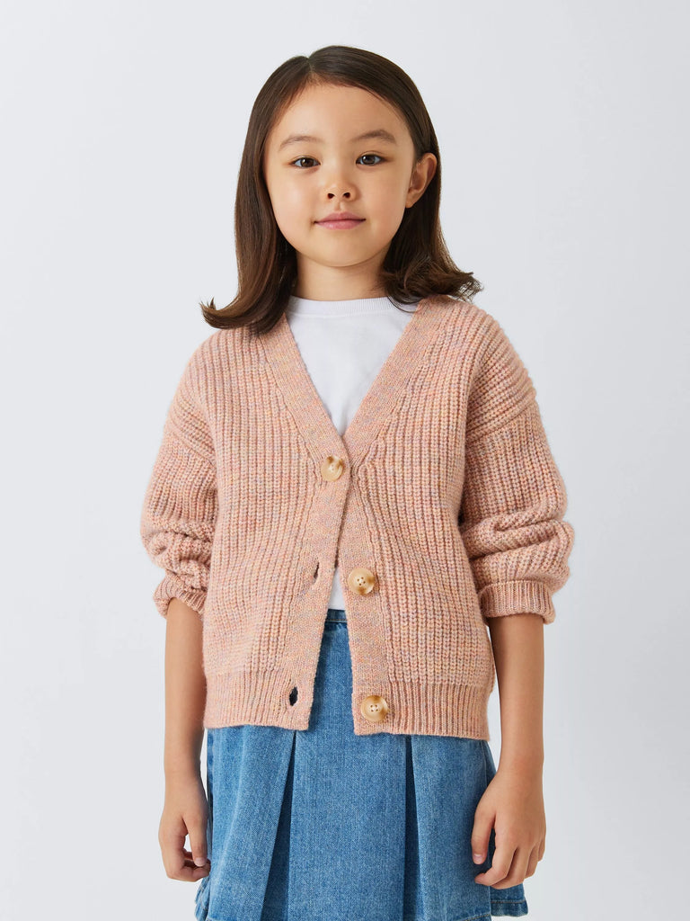 John Lewis Kids Space Dye Cardigan, Multi