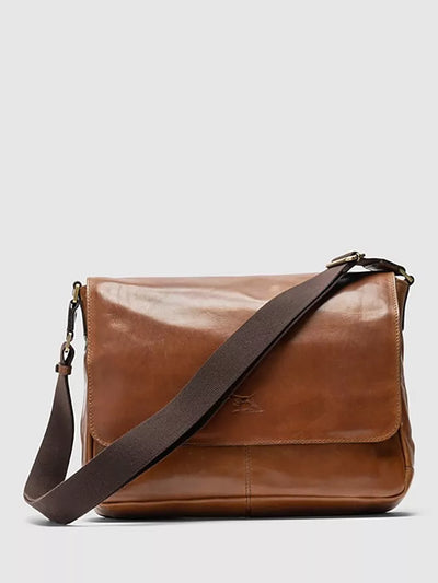 John Lewis Rodd & Gunn Cambridge Leather Crossbody Messenger Bag, Cognac- Buy online at McGrocer