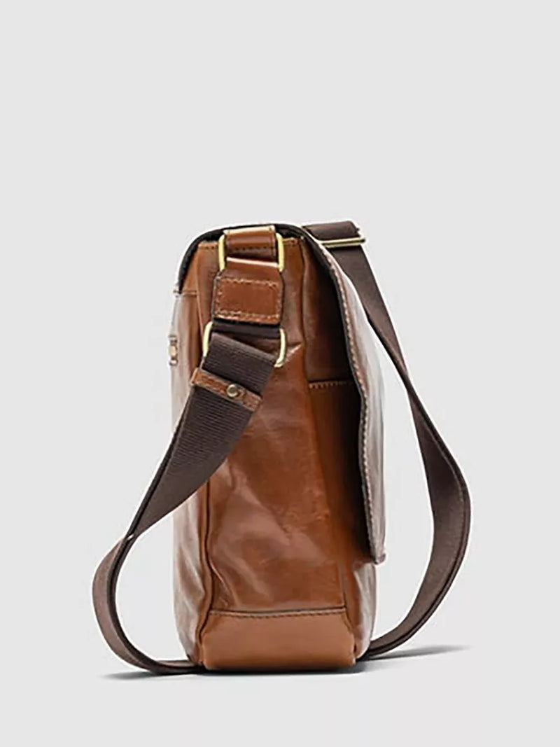 Rodd & Gunn Cambridge leather messenger bag Cognac - British product