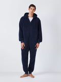 John Lewis Fleece Onesie, Blue Navy