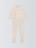 John Lewis Baby Pointelle Knitted Top and Bottoms, Multi