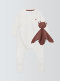John Lewis Cotton Wrap Sleepsuit and Knitted Comforter, UK version