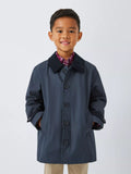 John Lewis Heirloom Collection Kids' Waxed Cotton Coat, Navy