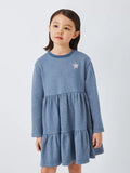 John Lewis ANYDAY Kids' Glitter Star Tiered Dress, Blue