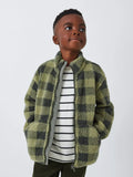 John Lewis Kids' Zip Through Check Fleece Jacket