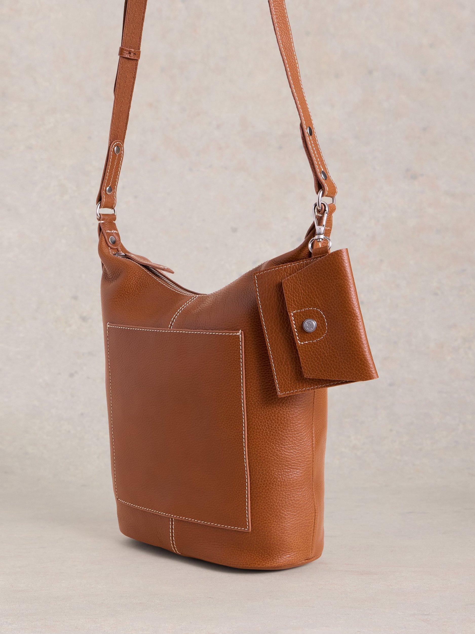White Stuff cross body bag mid tan, imported from the UK
