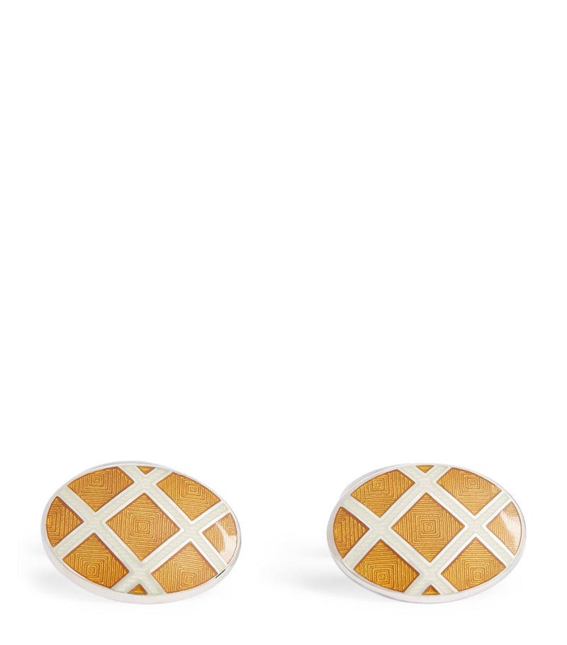 Sterling Silver and Enamel Cufflinks